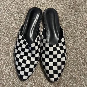 UO Pointy-Toe Checkered Mule